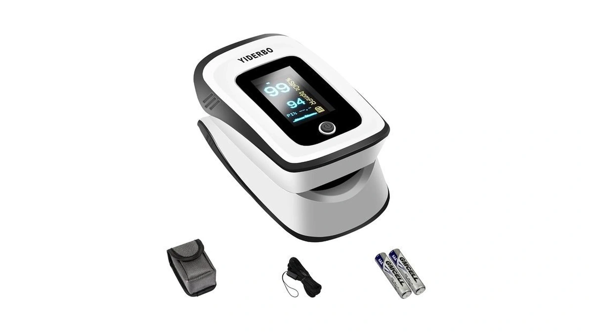 Pulse-oximeter Fingertip-finger Pulse-oximeter O2-spo2 - Batteries 2 Aaa Included Lanyard
