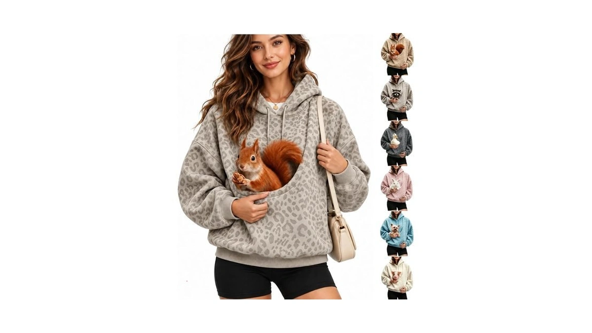 Chenxdzhao Purr Pup Hoodie,pet Pouch Hoodie Leopard Print Puppy Cat