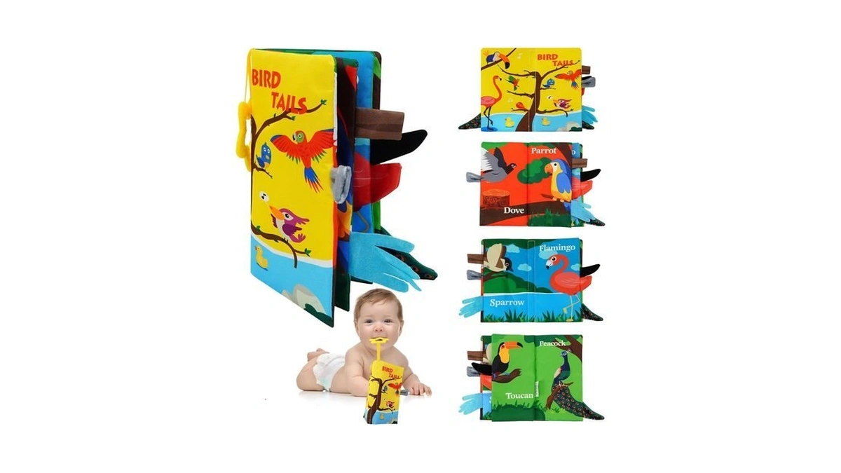 Gzyfuvalw Cloth Books Children Sensory Toys With Tails, Stroller Soft