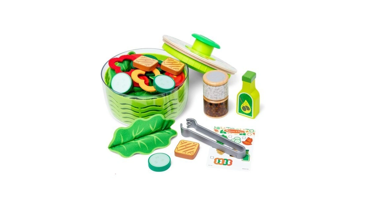 Melissa & Doug Salad Spinner 28-piece Play Kitchen Toy