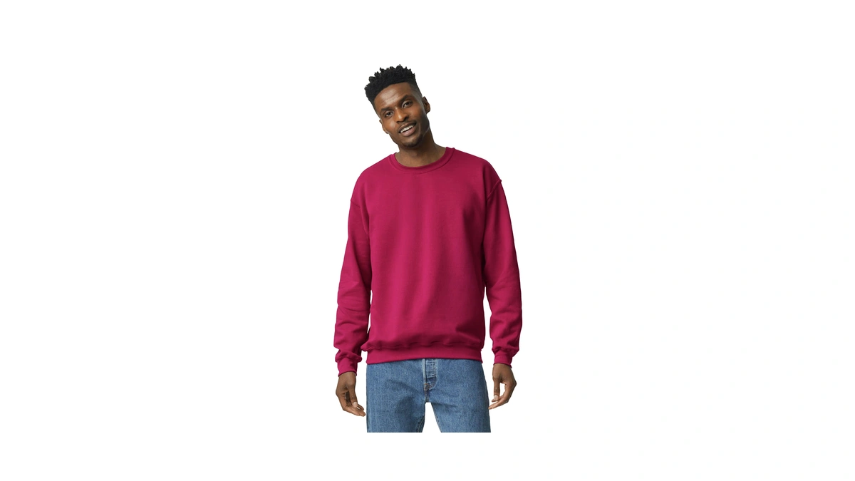 Gildan Adult Fleece Crewneck Sweatshirt, Style G18000, Multipack, Cardinal Red