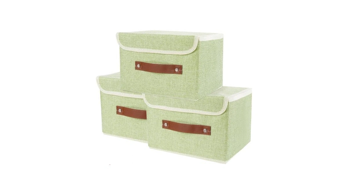 Snyugr Large Storage Bin With Lid Storage Boxes,collapsible Linen Storage