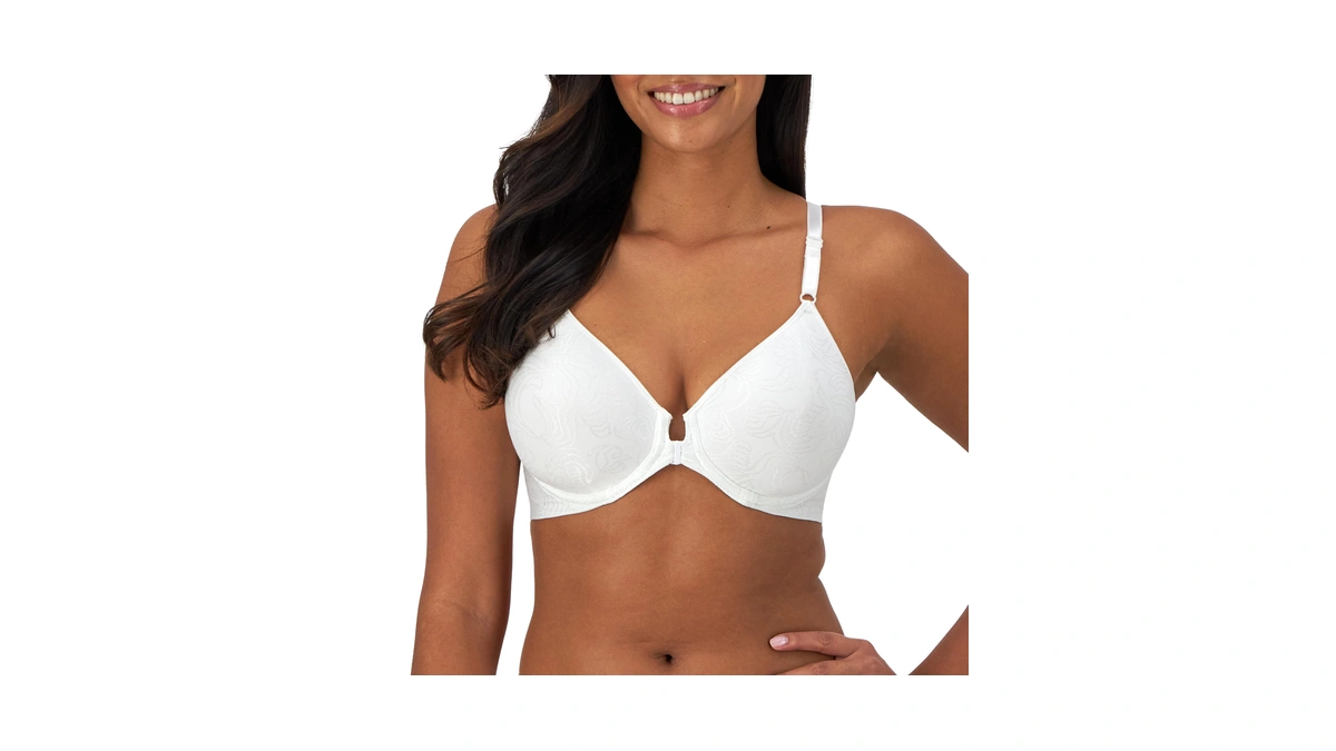 Bali Women's Comfort Revolution Front-close Shaping Underwire Bra, White,42c