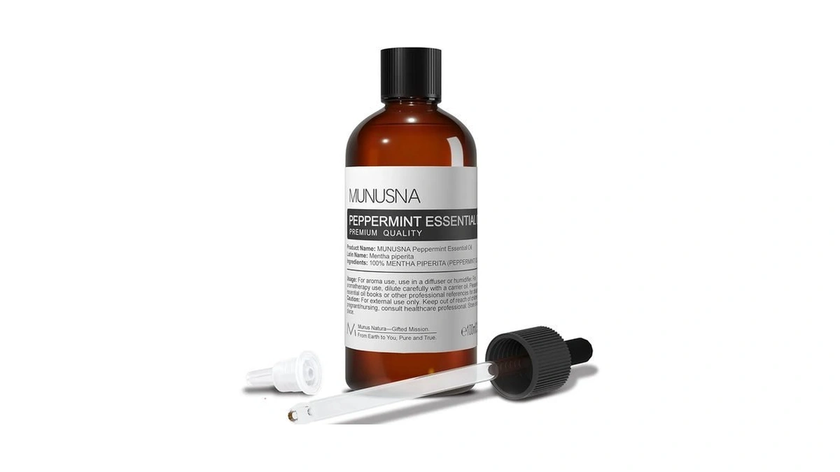 Munusna Peppermint Essential Oil For Hair, Air Freshening, Aromatherapy