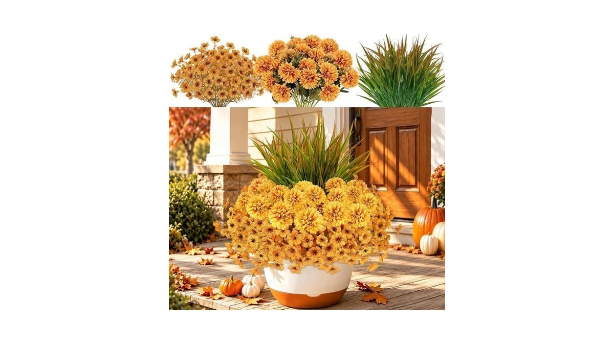 Amazon : Artificial Fall Flowers For Outdoors, Uv