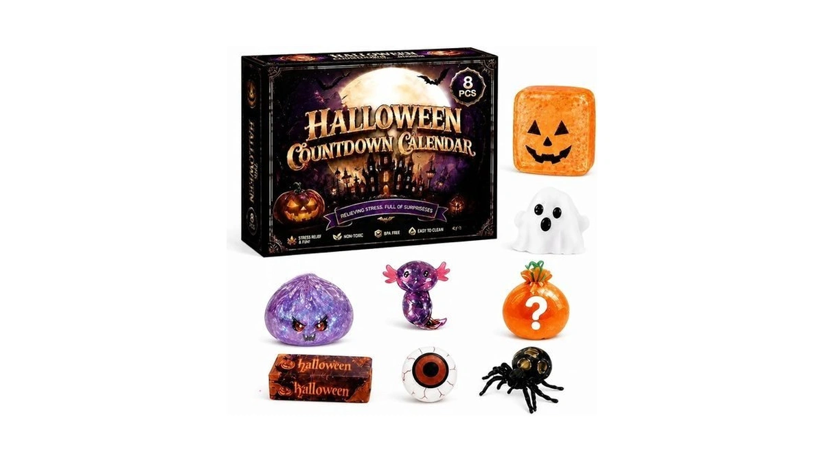 Halloween Squishy,8 Pieces Squishy Pack,halloween Theme Squishies