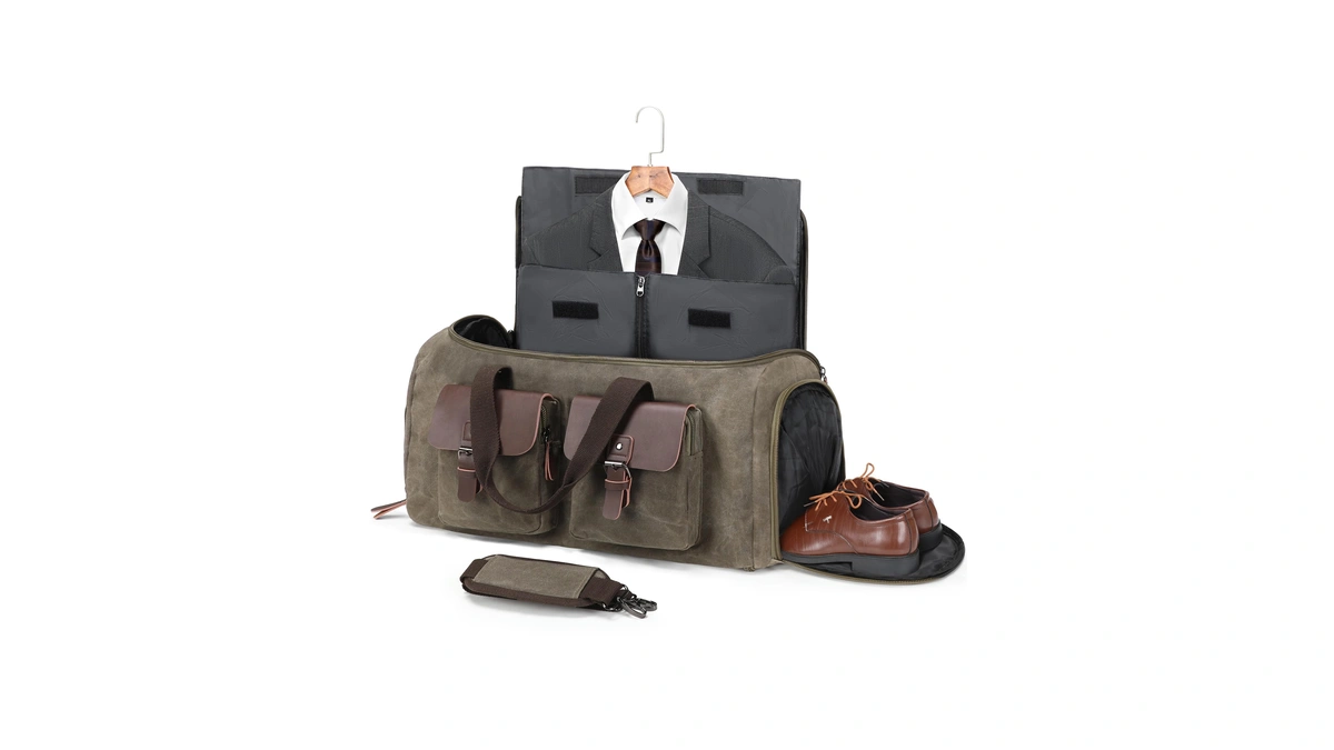 Wildroad Garment Bags For Travel - Canvas Duffle Bag With