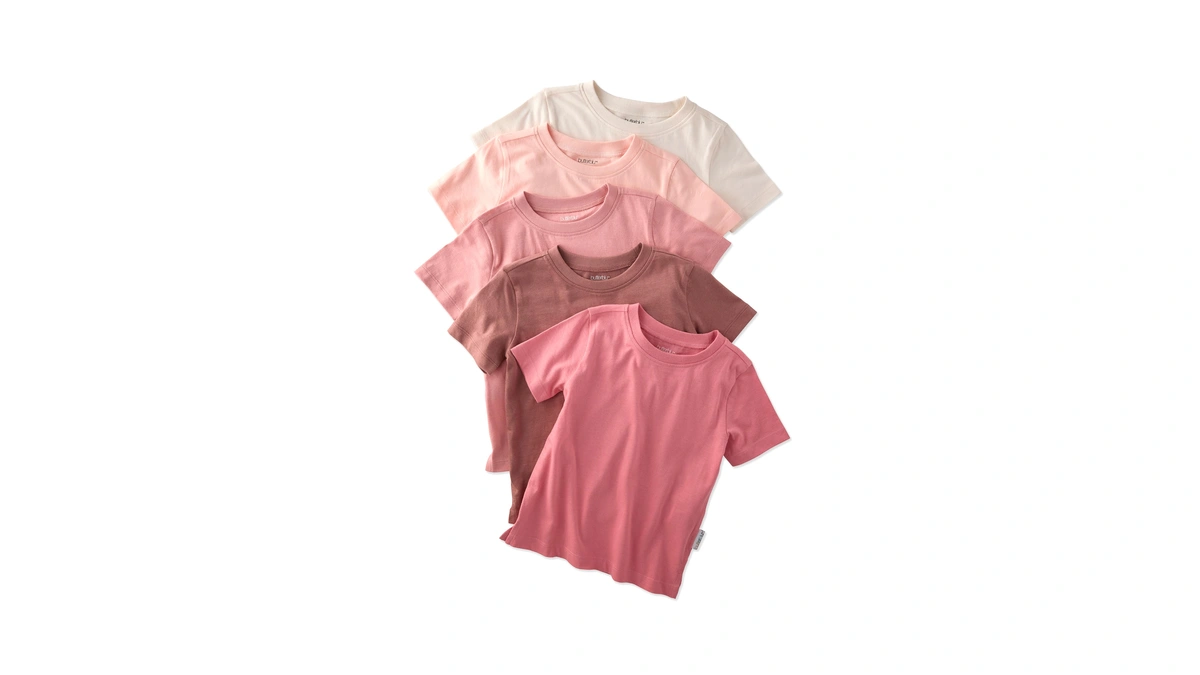 Butterblu Taylor 5-pack Short Sleeve T-shirts, 50% Organic Cotton Tees