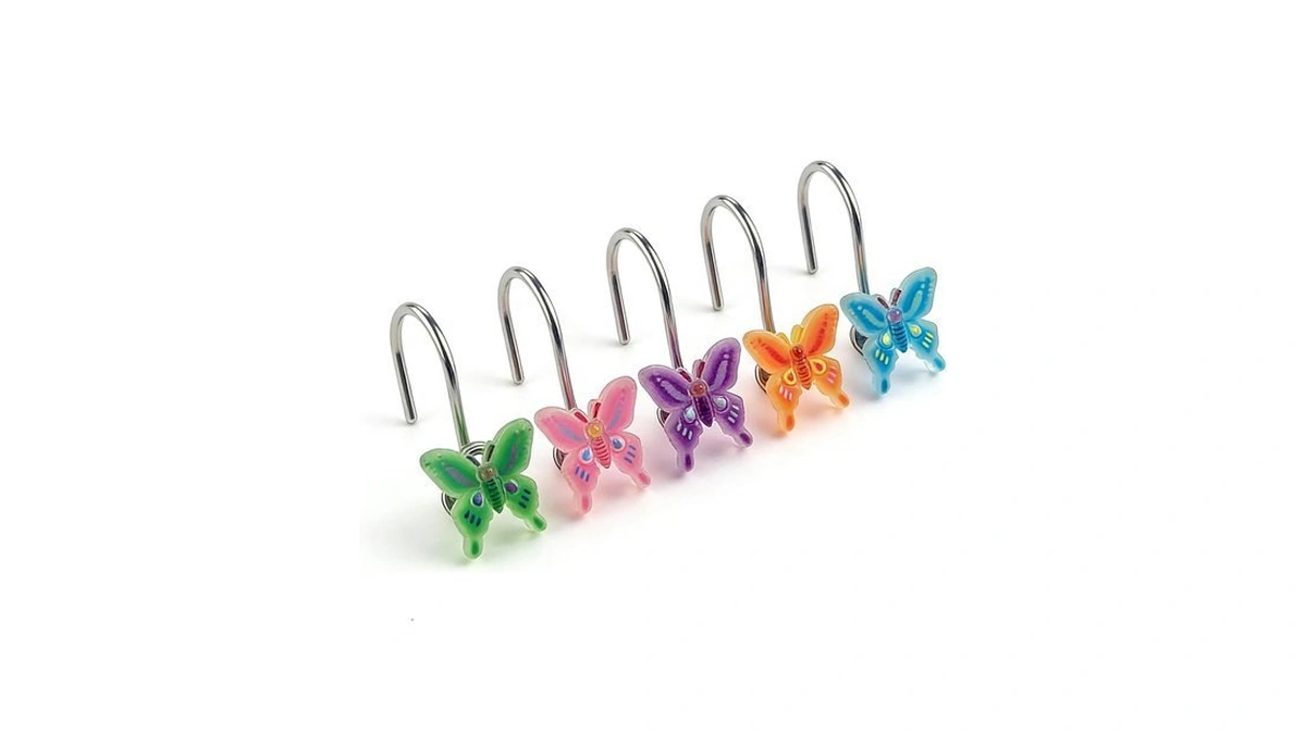 Two Fish Home Fashions Set Of 12 Decorative Butterfly Shower
