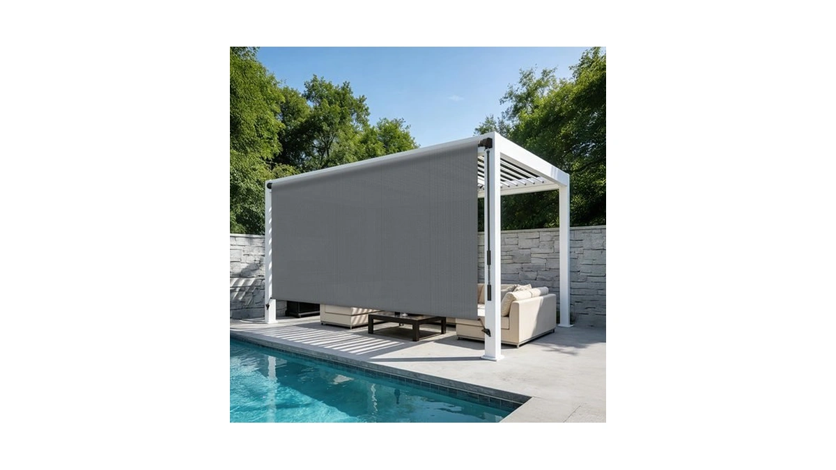 Heng Feng Outdoor Roller Shade 7' W X 6' H