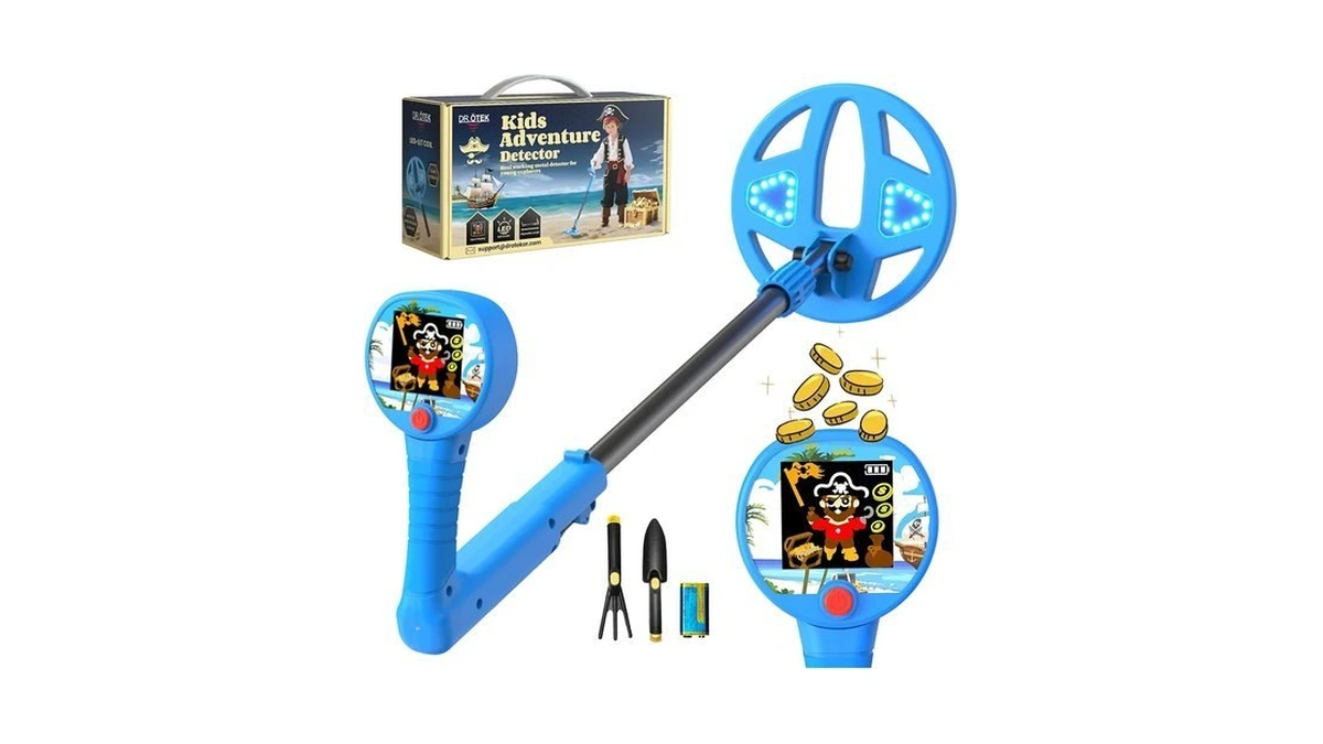 Dr.ötek Kids Metal Detector 3-12,full Color Lcd & Led Coil