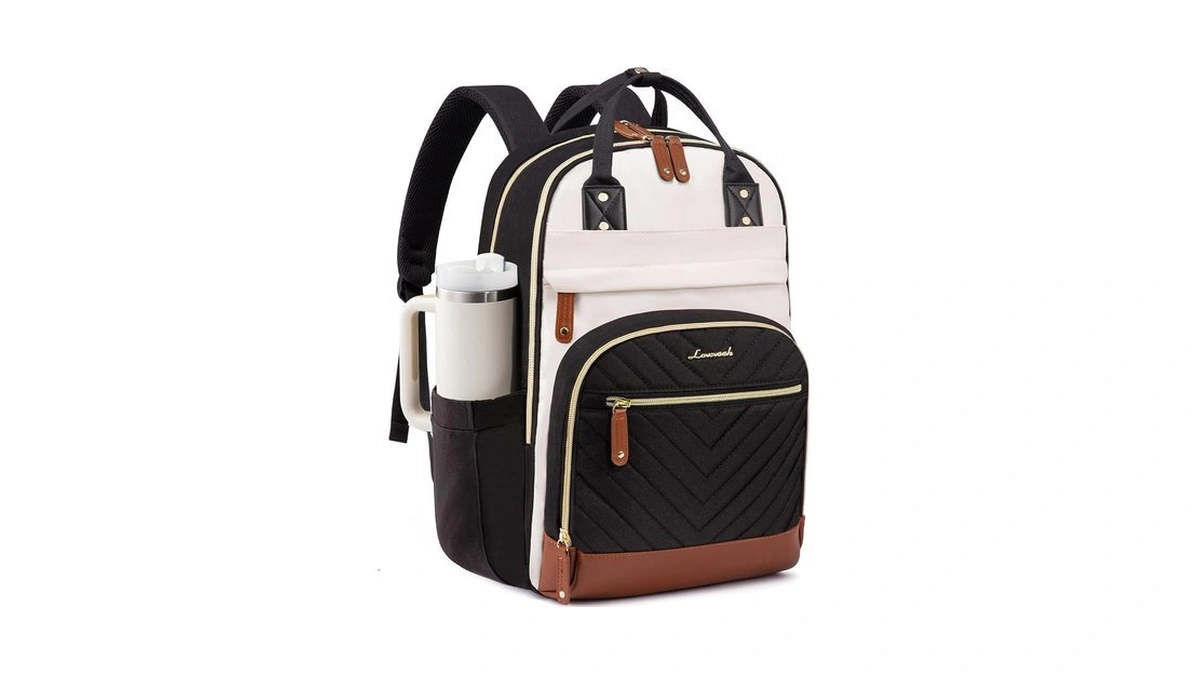 Lovevook Laptop Backpack Women With Giant Tumbler Holder,15.6 Inch Waterproof