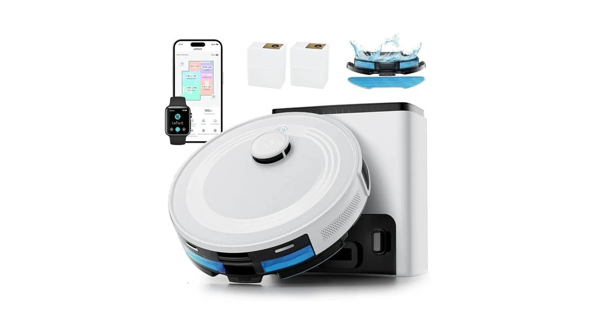 Lefant Robot Vacuum And Mop,75-day Self-emptying,6000pa Powerful Suction,customized Cleaning,home Mapping,
