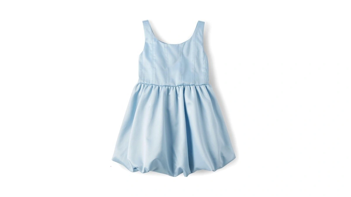 The Children's Place,girls,sleeveless Dressy Bubble Hem Dresssatin Blue,6