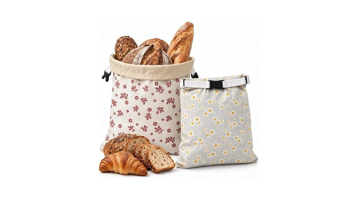 2 Pack Beeswax Bread Bags For Homemade Bread, Sourdough Bread