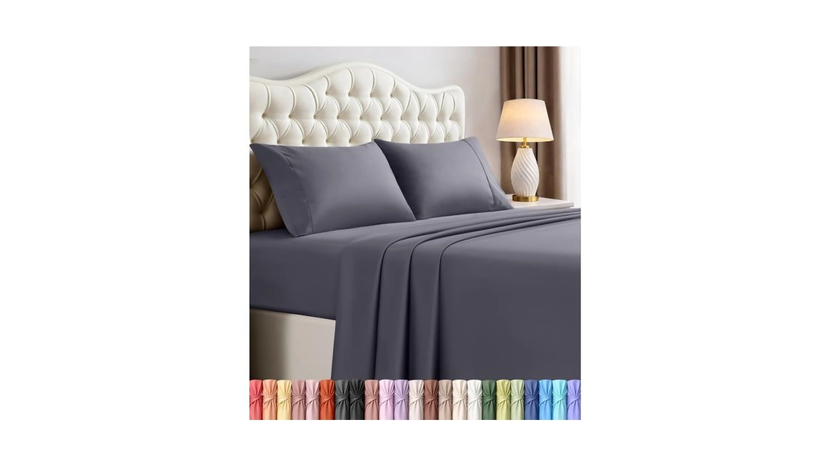 Queen Sheets Set, 4 Pieces 16" Deep Pocket Hotel Luxury