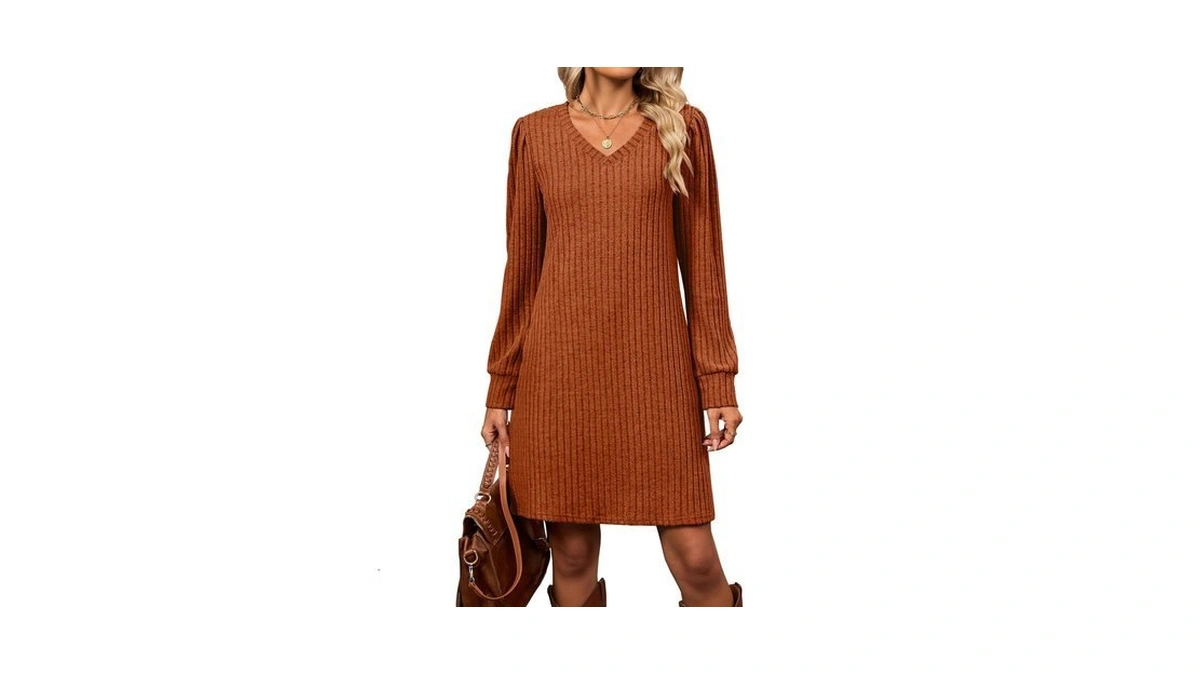Halife Fall Dresses For Women 2025 Long Sleeve Casual Knit