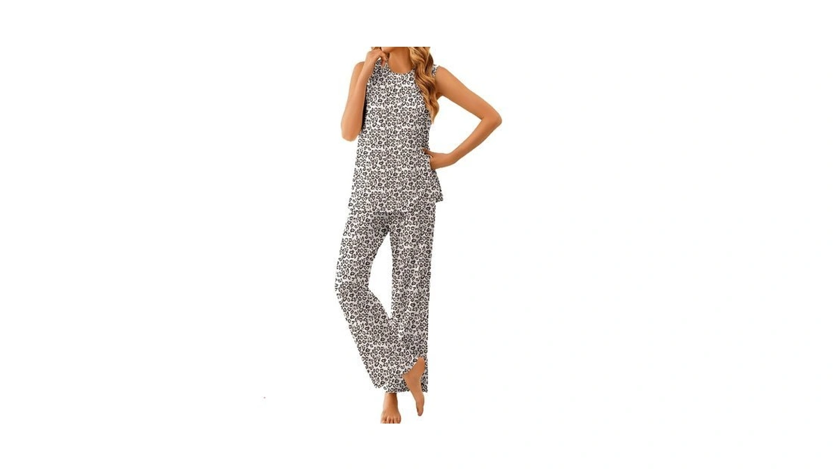 Ekouaer Pajamas For Women Set Sleeveless Lounge Set Tank Top