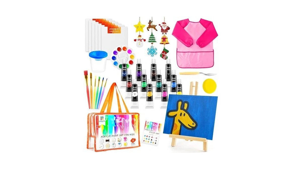 Acrylic Paint Canvas Set For Kids, Complete Kids Art Painting