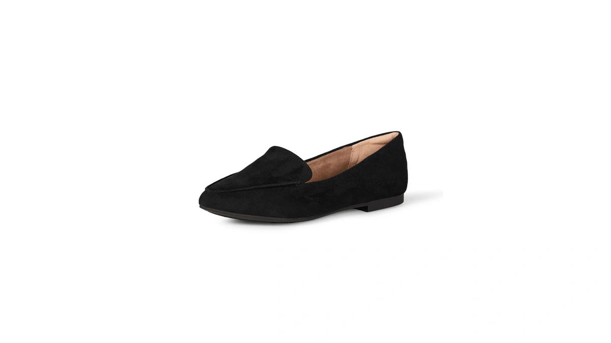 Amazon Essentials Women Loafer Flat Black Mic...