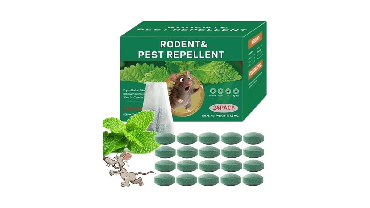Mouse Rodent Repellent, 24 Pack Natural Rodent Repellent Balls Peppermint