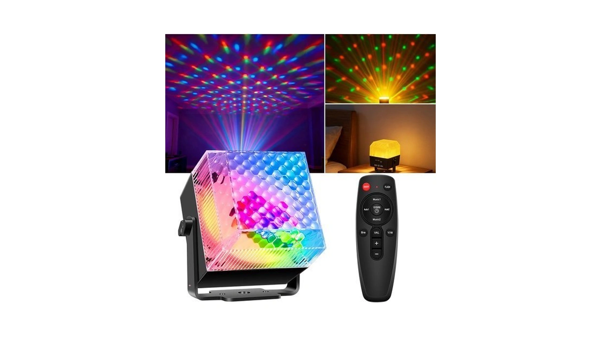 Djptygck Disco Party Lights, Bedroom Decor Night Light Projector With