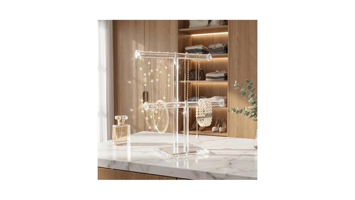 Dzrige Acrylic Necklace Bracelet Jewelry Holder Display Organizer Stand For