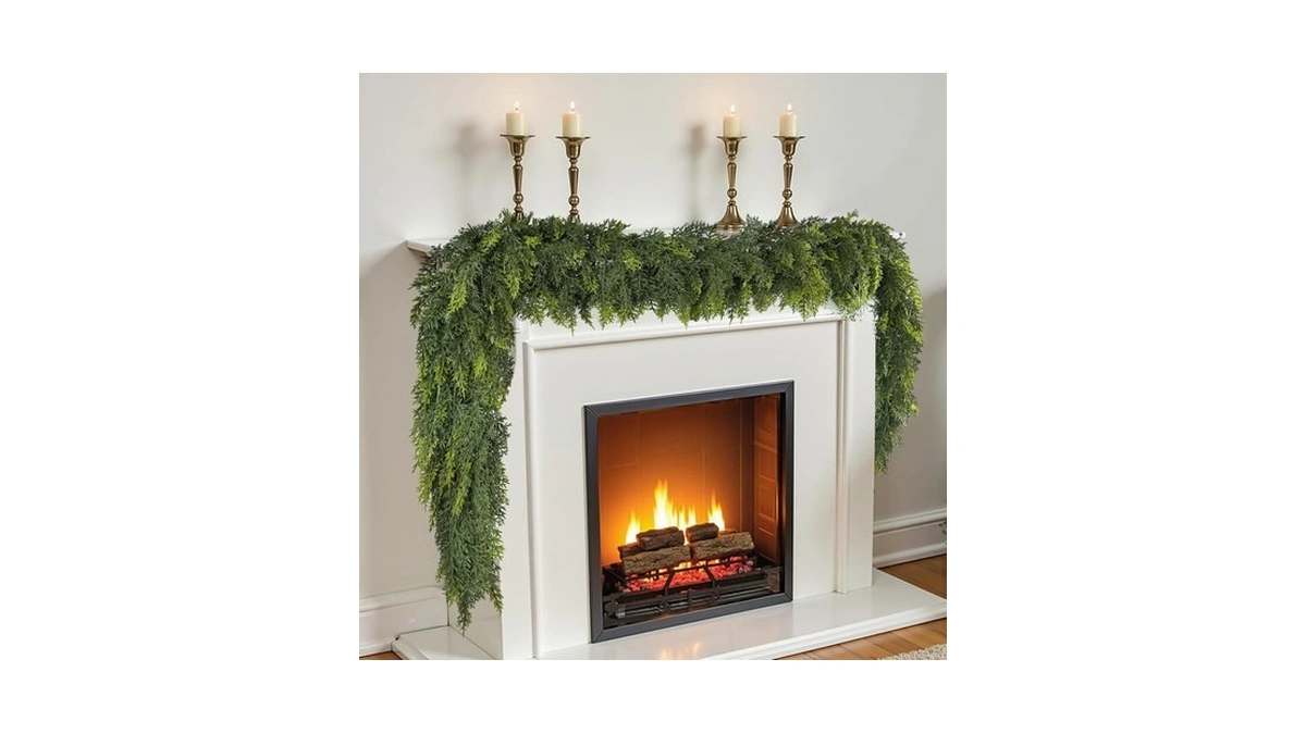 6 Ft Christmas Garland, Cedar Garland, Realistic Touch Cypress Garlands,