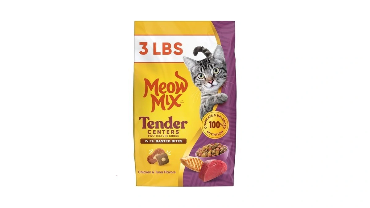 Meow Mix Tender Centers, Dry Cat Food, Chicken & Tuna