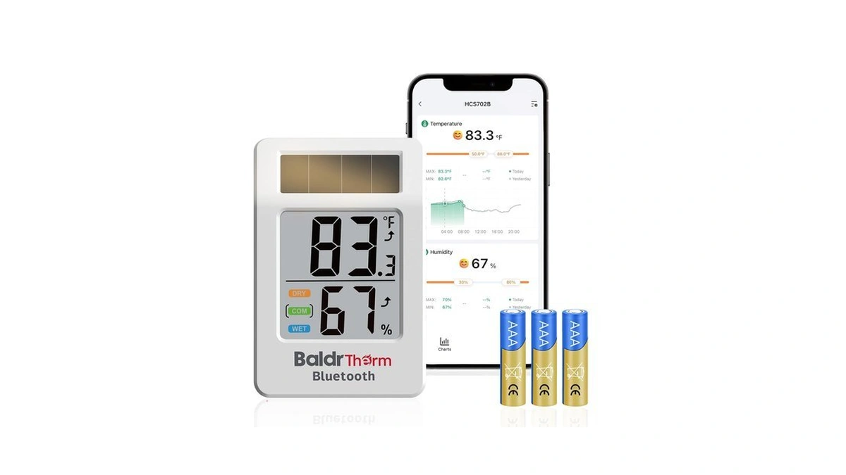 Bluetooth Thermometer Hygrometer 1 Pack, Indoor Room Humidity Meter