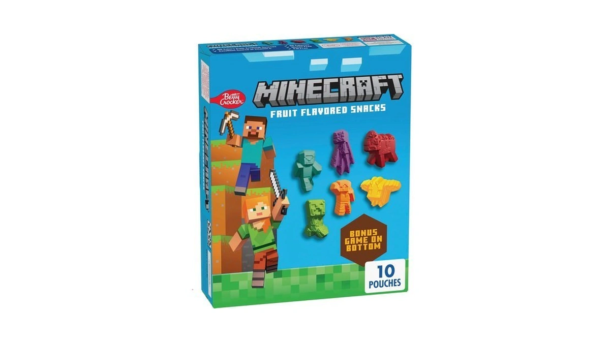 Minecraft Fruit Flavored Snacks, 8 Oz, 10 Pouches
