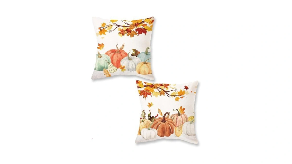 Onway Fall Pumpkins Pillow Covers 16x16 Inch Set Of 2