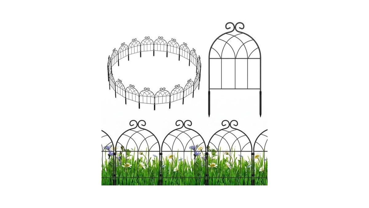 Caduke 35 Pack Garden Fence, Decorative Fencing Border, 37ft L