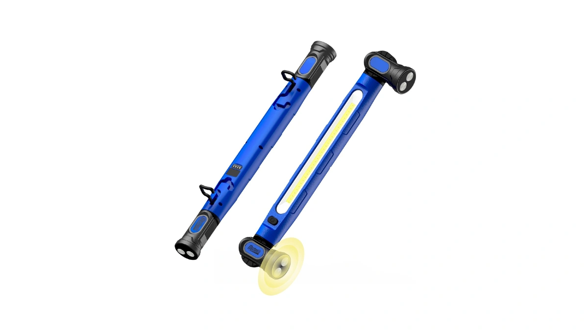 Mechanilite Magnetic Cordless Under Hood Work Light Bar For Mechanics-blue