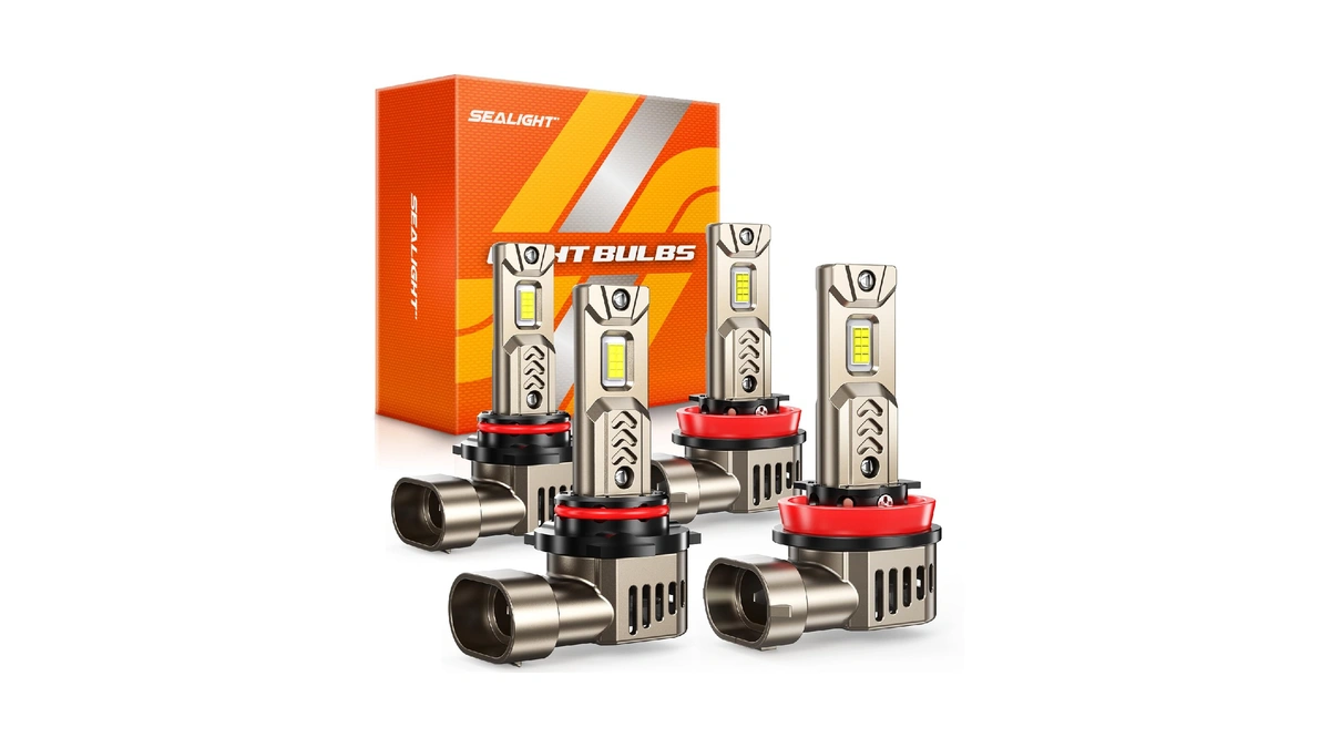 Sealight 9005/hb3 H11/h9/h8 Led Bulbs Combo, 12x 140,000lm Super Brighter