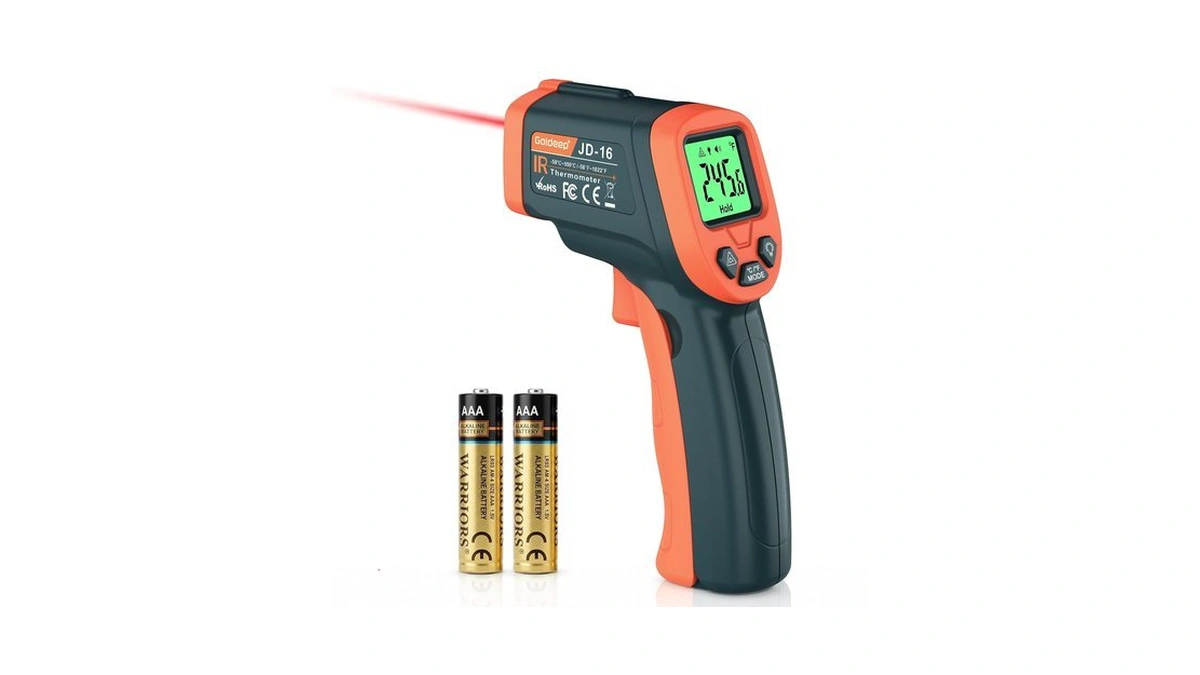 Infrared Thermometer Laser Temperature Gun, Adjustable Emissivity