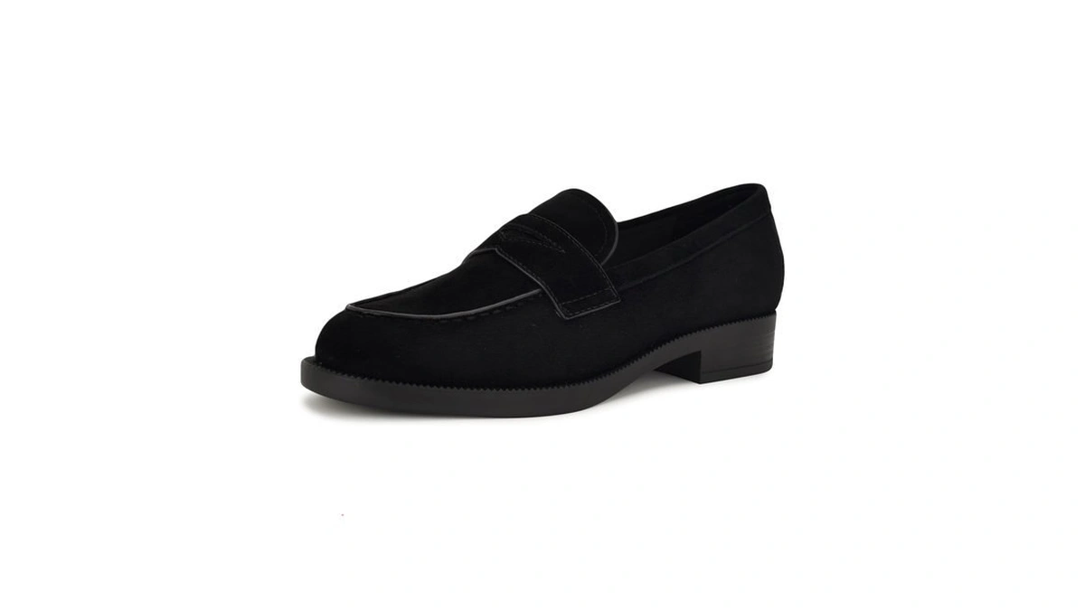 Nine West Women's Berg Loafer, Black Suede 007, 9.5