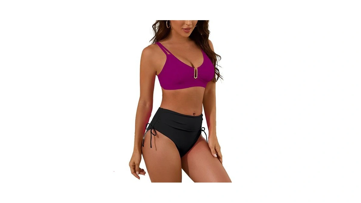 Nillocco Womens High Waisted Bikini Sets 2 Piece Curvy Modest