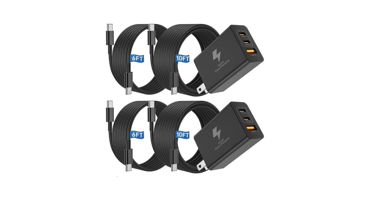 65w Usb C Super Fast Charger And 6+6+10+10ft Usb C