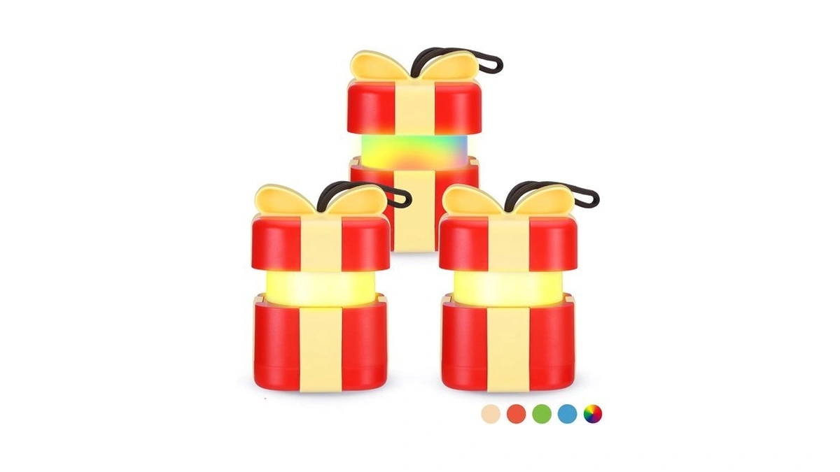 Everbrite 3-pack Gift Box Lantern With Aaa Batteries, 5 Light