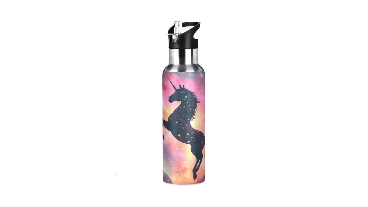 Unicorn Galaxy Sky Water Bottle Kids Boys Girls Insulated Stainless