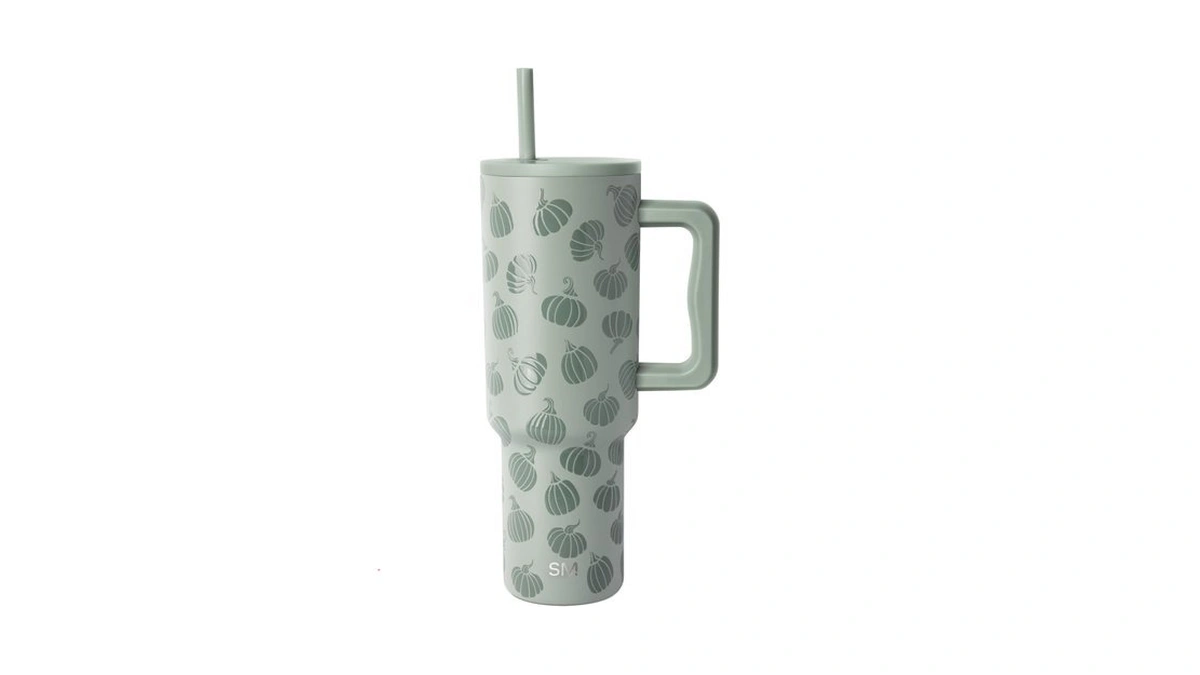 Simple Modern Halloween Tumbler With Handle | 40oz | Pumpkins