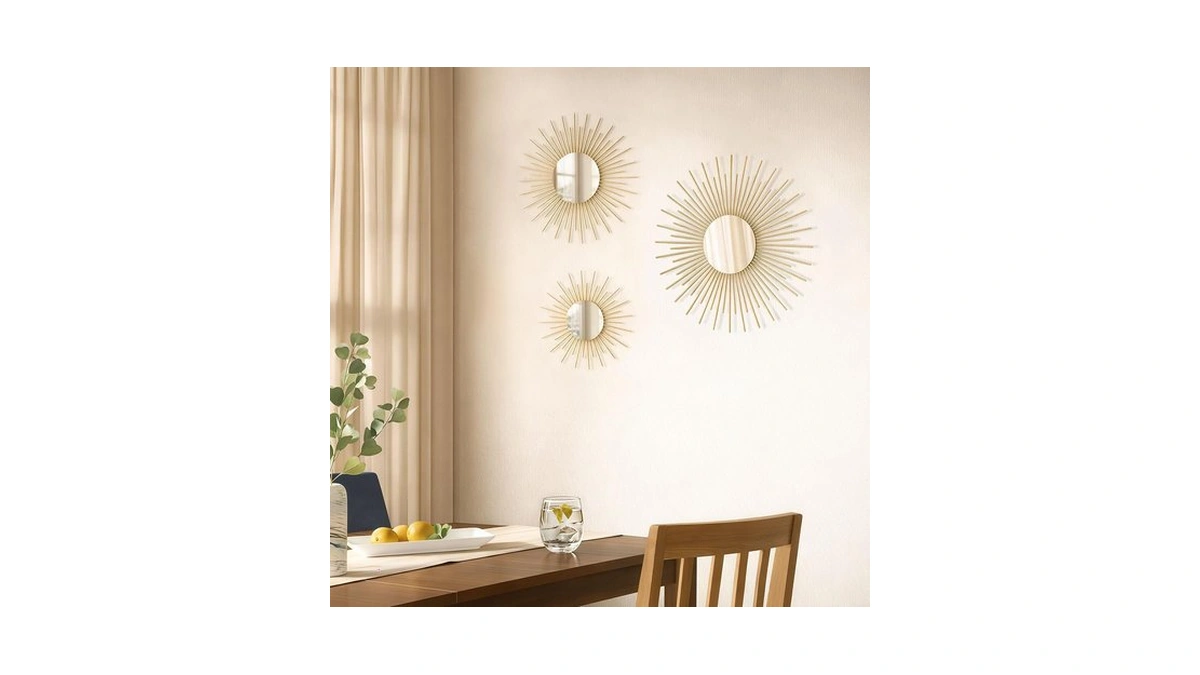 Aim & Ggkk Gold Metal Wall Decor, Set Of 3