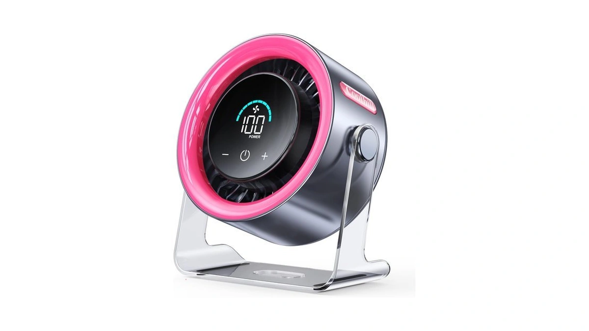 Coolhill Small Desk Fan, 100-speed Quiet Rechargeable For Office &