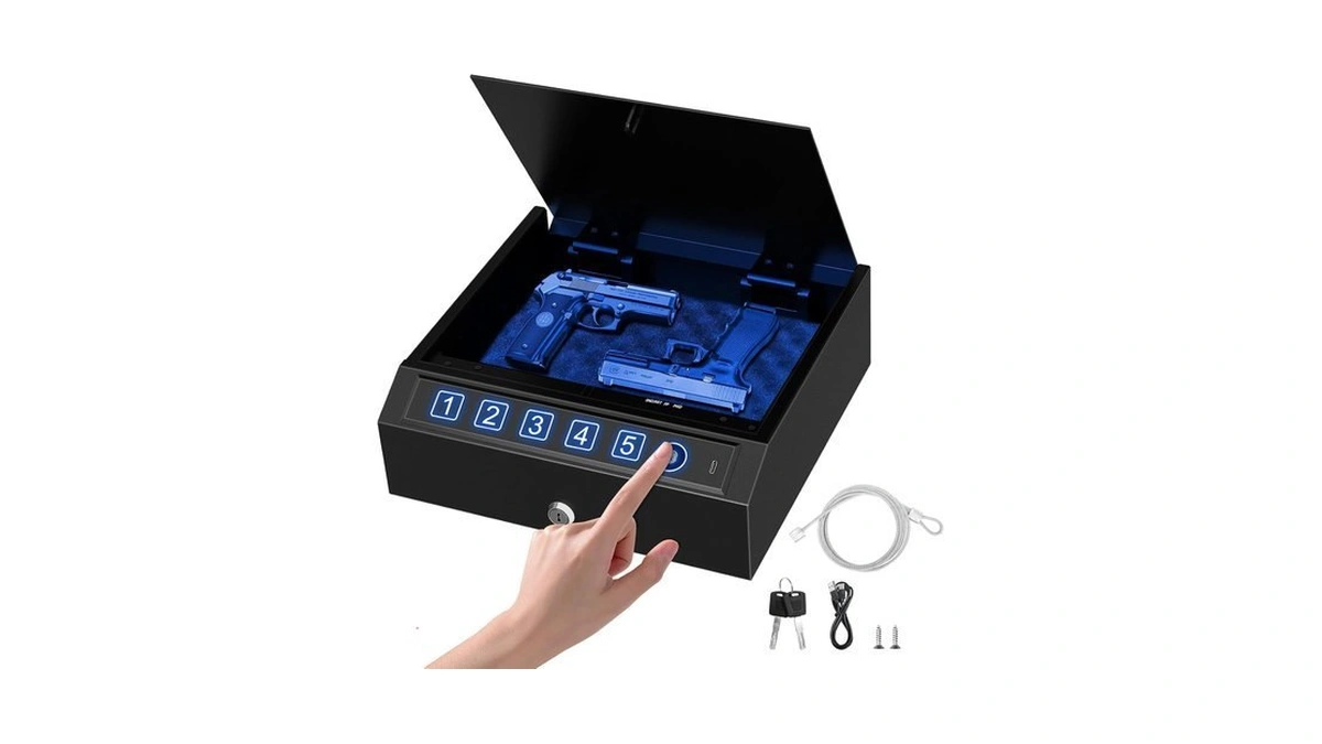 Ctsafepro Gun Safe,biometric Fingerprint Gun Safe For Handgun Pistol Safes