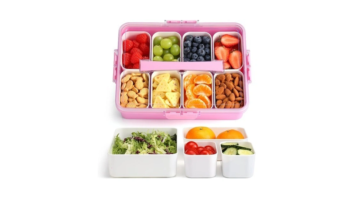 Snackle Box Container For Adults, 11 In 1 Divided Serving