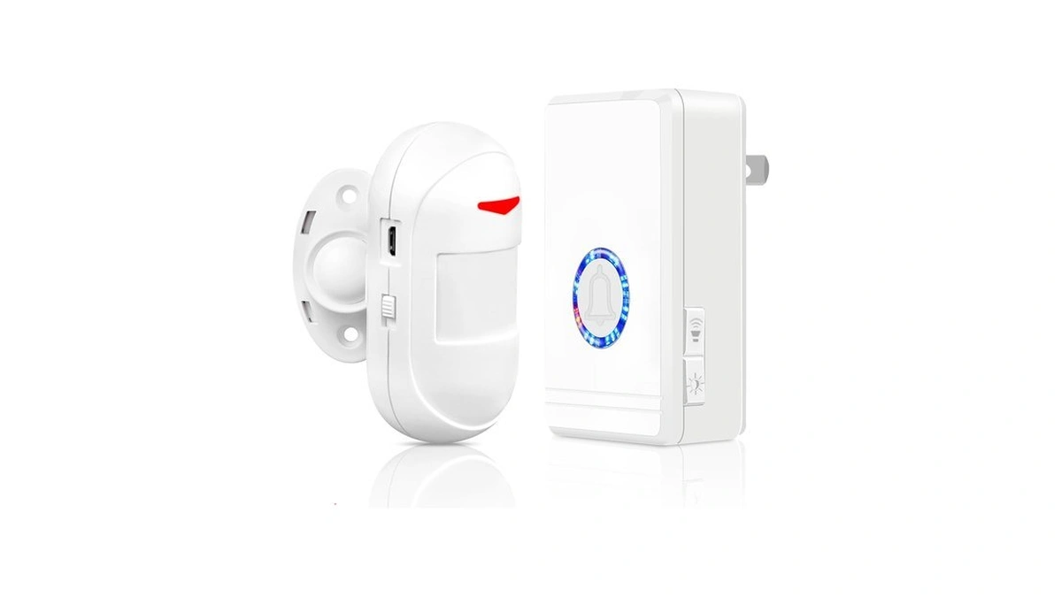 Cruxer Motion Sensor Door Chime, Indoor Motion Detector Alarm, 600