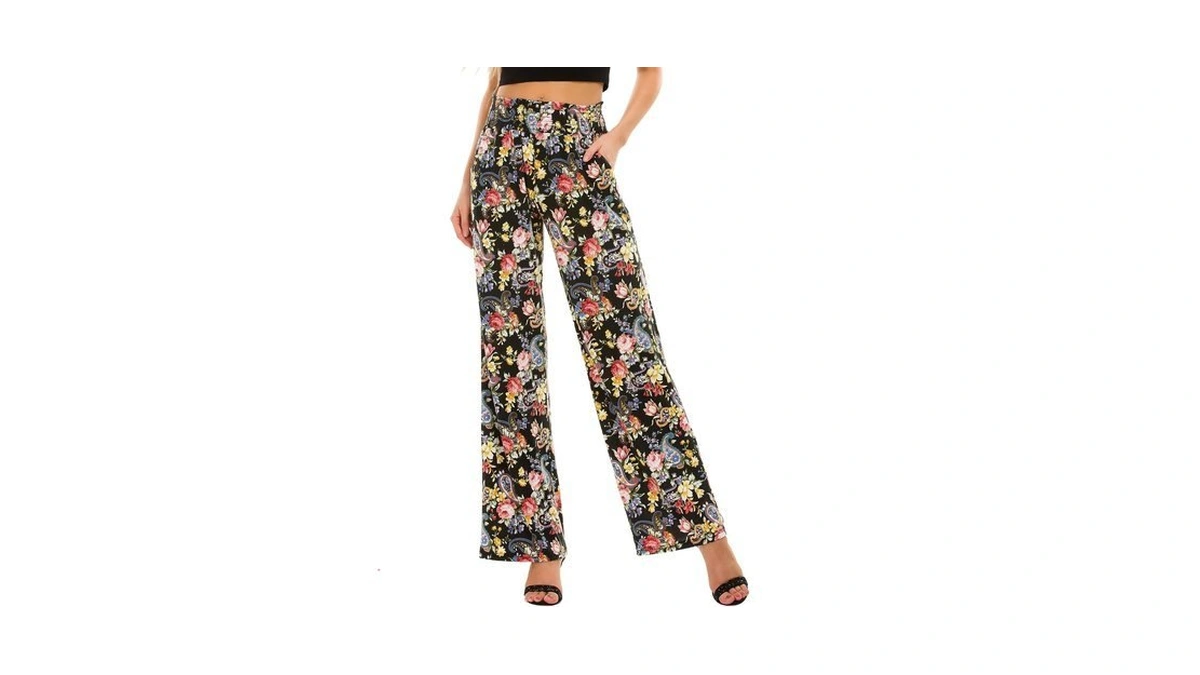 Urban Coco Women's Boho Palazzo Pants Wide Leg Beach Pants