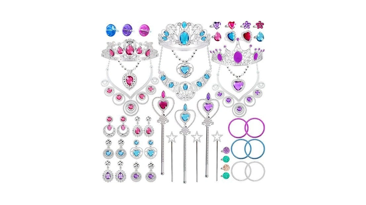Tagitary 48-piece Princess Dress-up Jewelry Toy Set For Girls