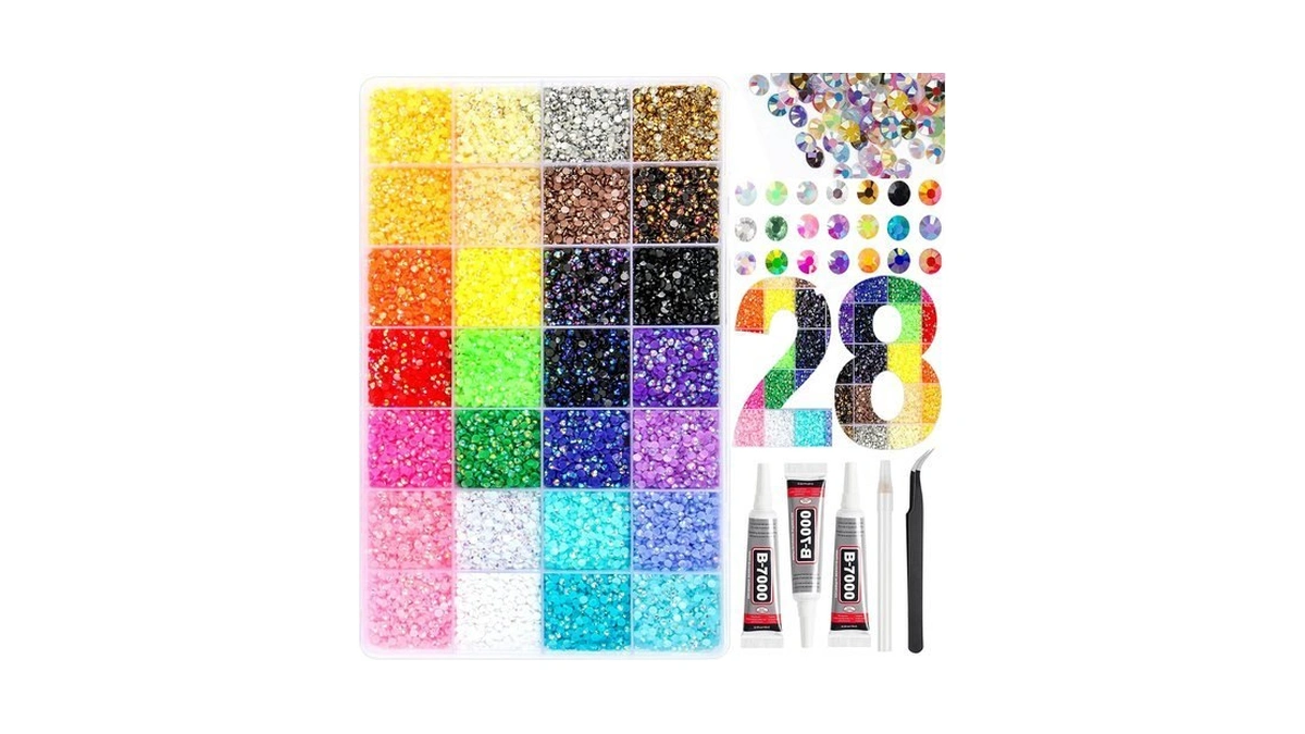 50000pcs 28 Colors 3mm Jelly Multicolored Rhinestones For Bedazzling Kit